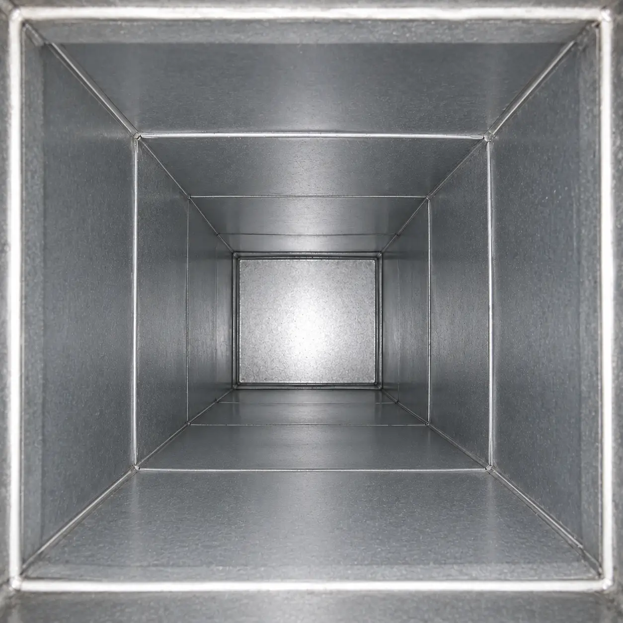 Clean air duct after cleaning