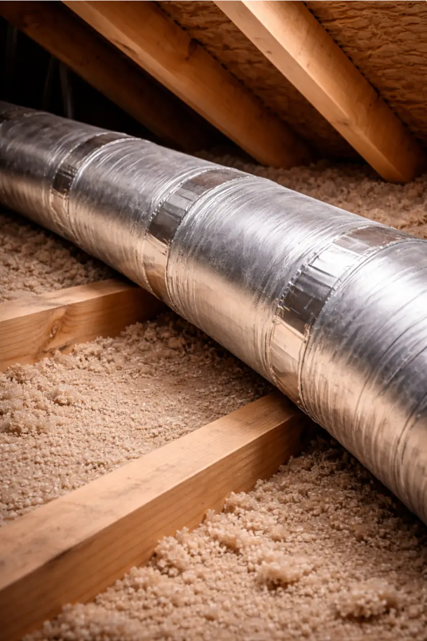 Clean air duct after cleaning