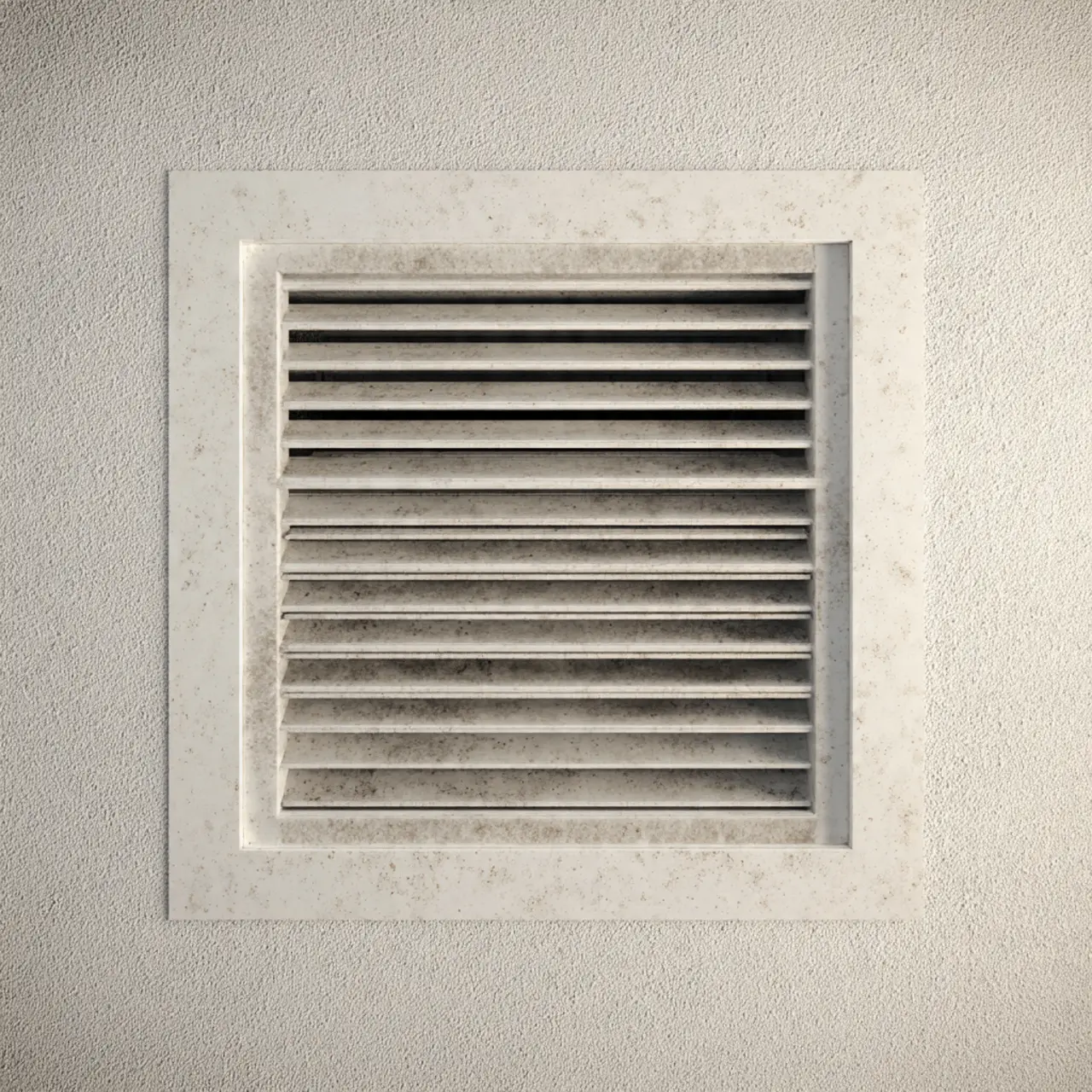 Dirty air duct before cleaning
