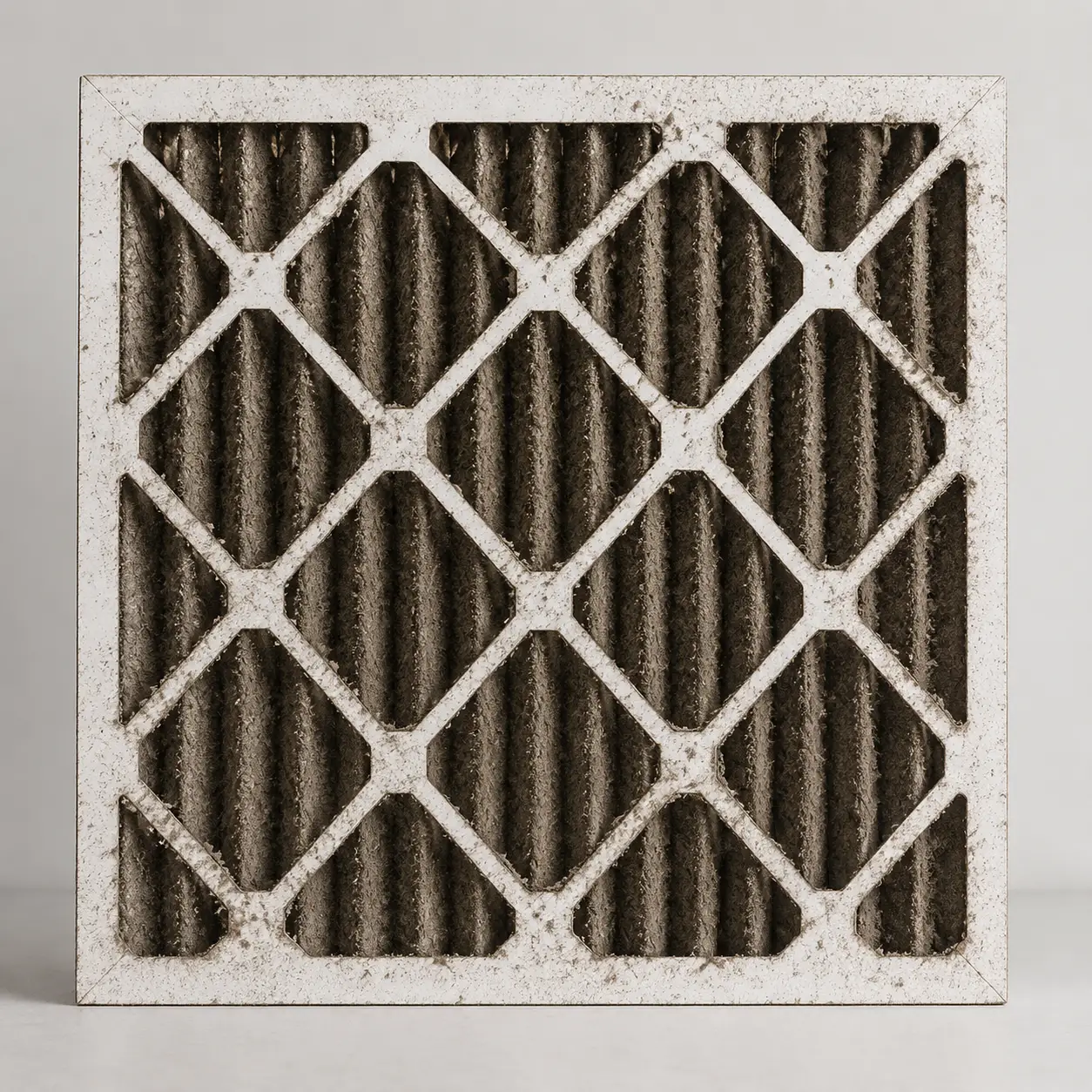 Dirty air duct before cleaning