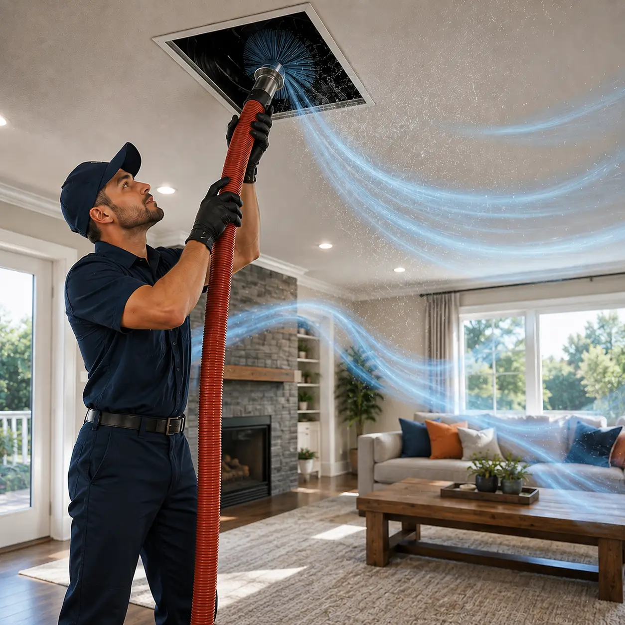 Residential Air Duct Cleaning Service Improving HVAC Efficiency in Mission Bend TX